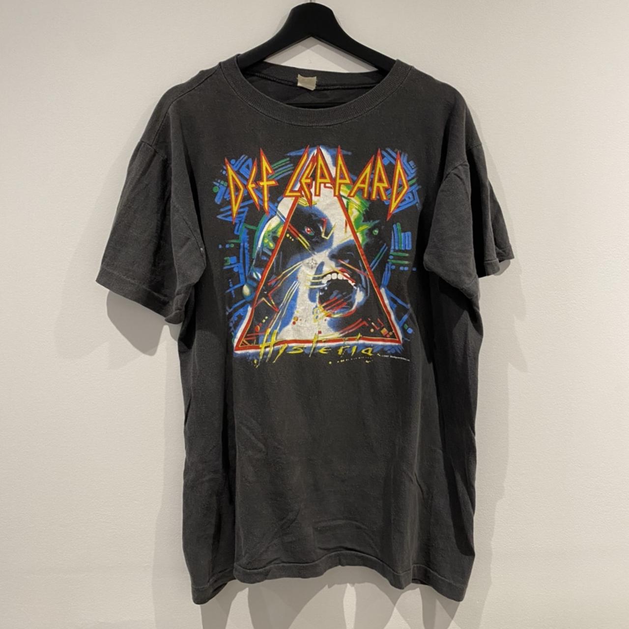 1987 Def Leppard Hysteria Tour Shirt. True vintage... - Depop