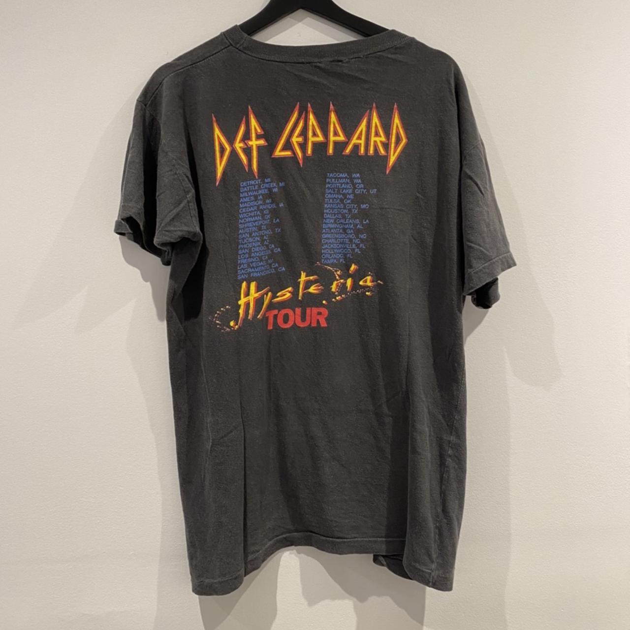 1987 Def Leppard Hysteria Tour Shirt. True vintage... - Depop