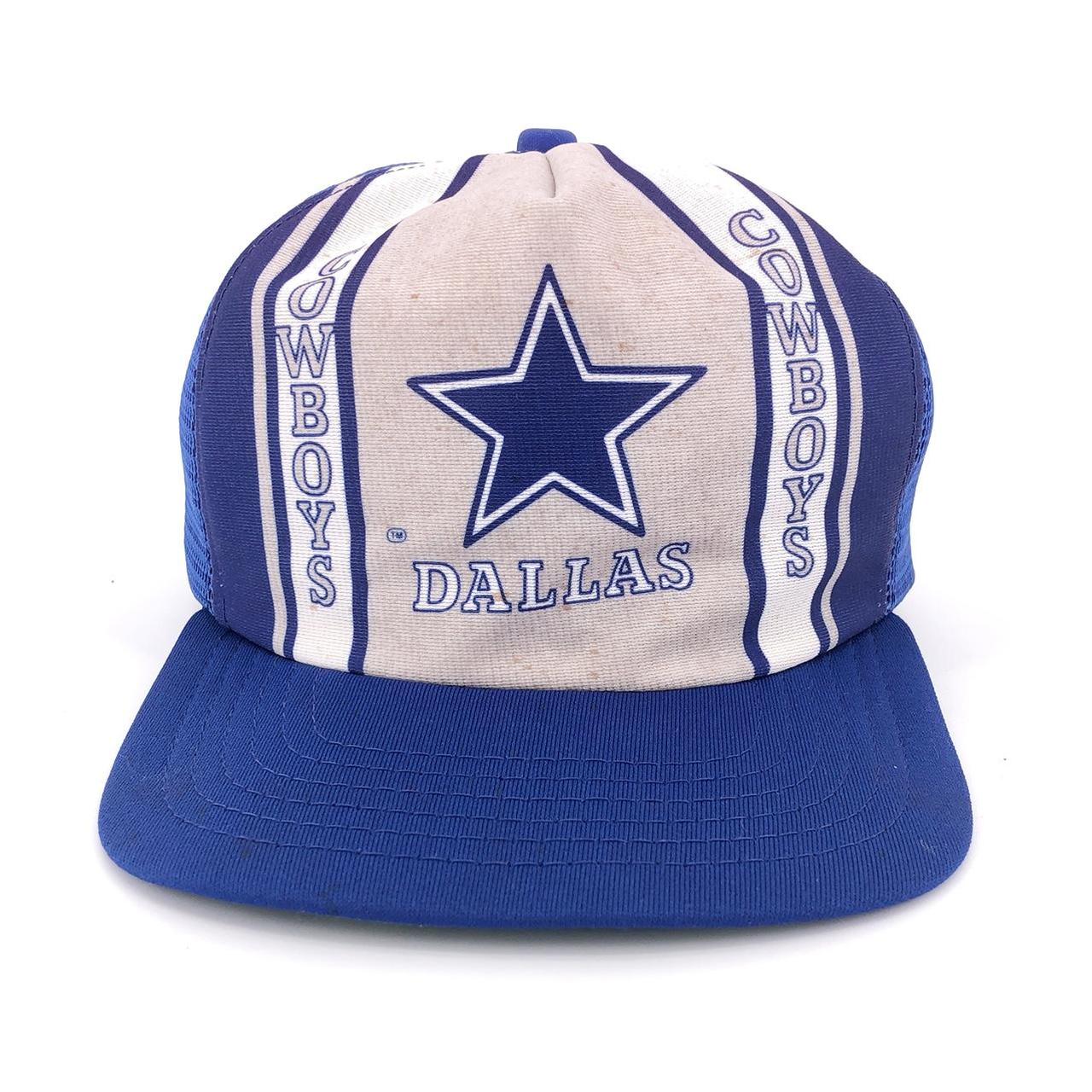 Dallas Cowboys mesh trucker hat 80s vintage royal... - Depop