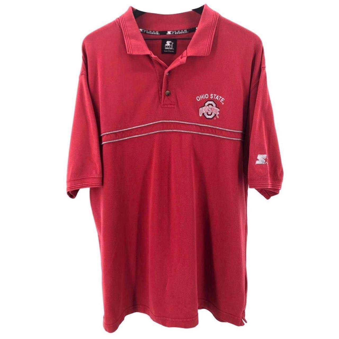 Starter Brand Ohio State Polo red left chest... - Depop