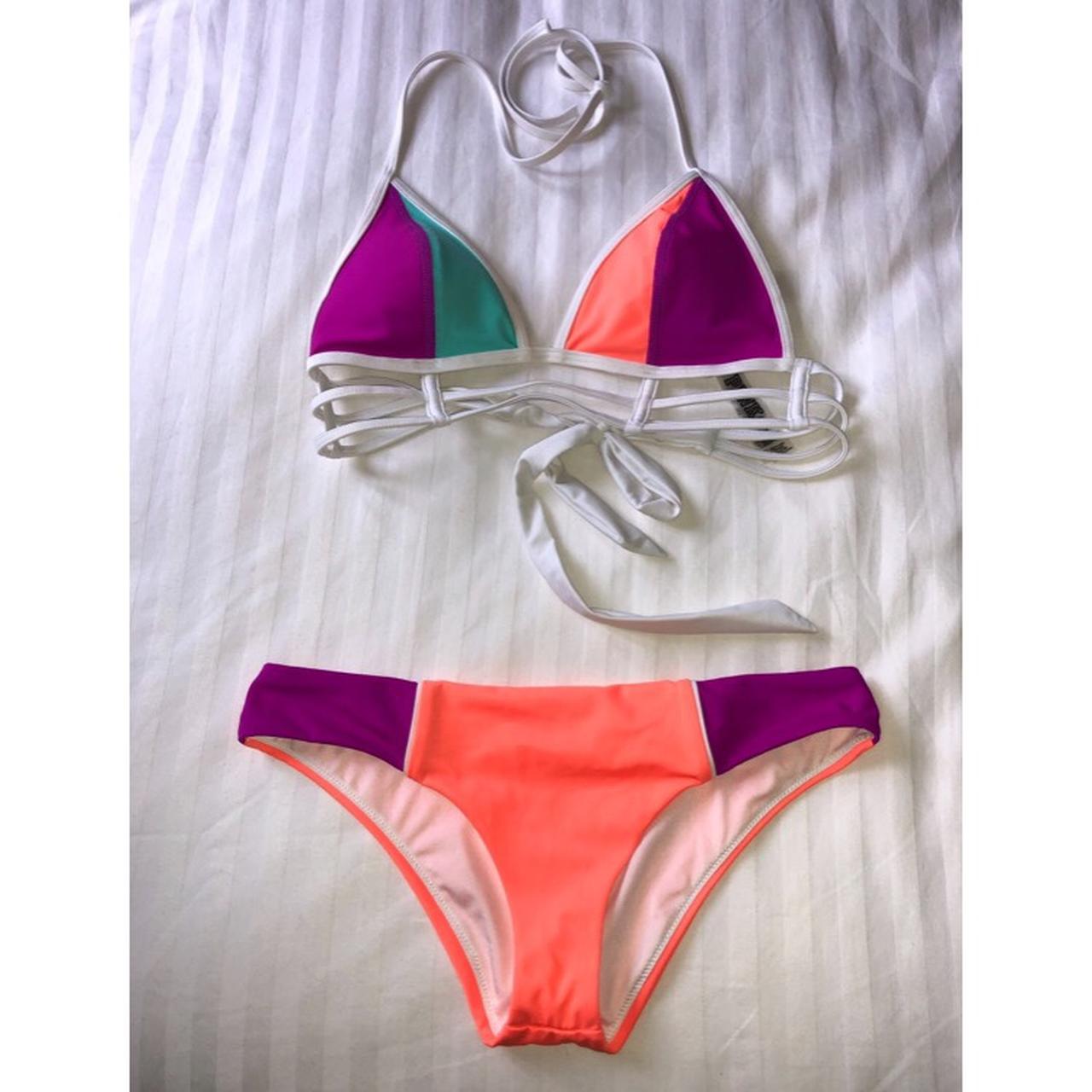 Victorias Secret Pinkcolor Block Bikini Set Bikinis Color Block My Xxx Hot Girl 