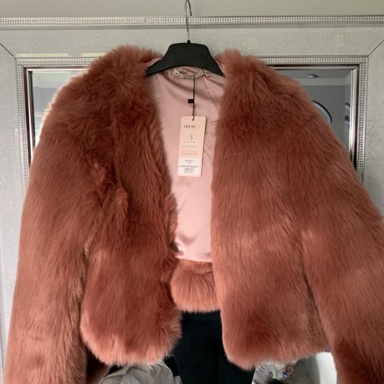 House of cb deals pink fur coat