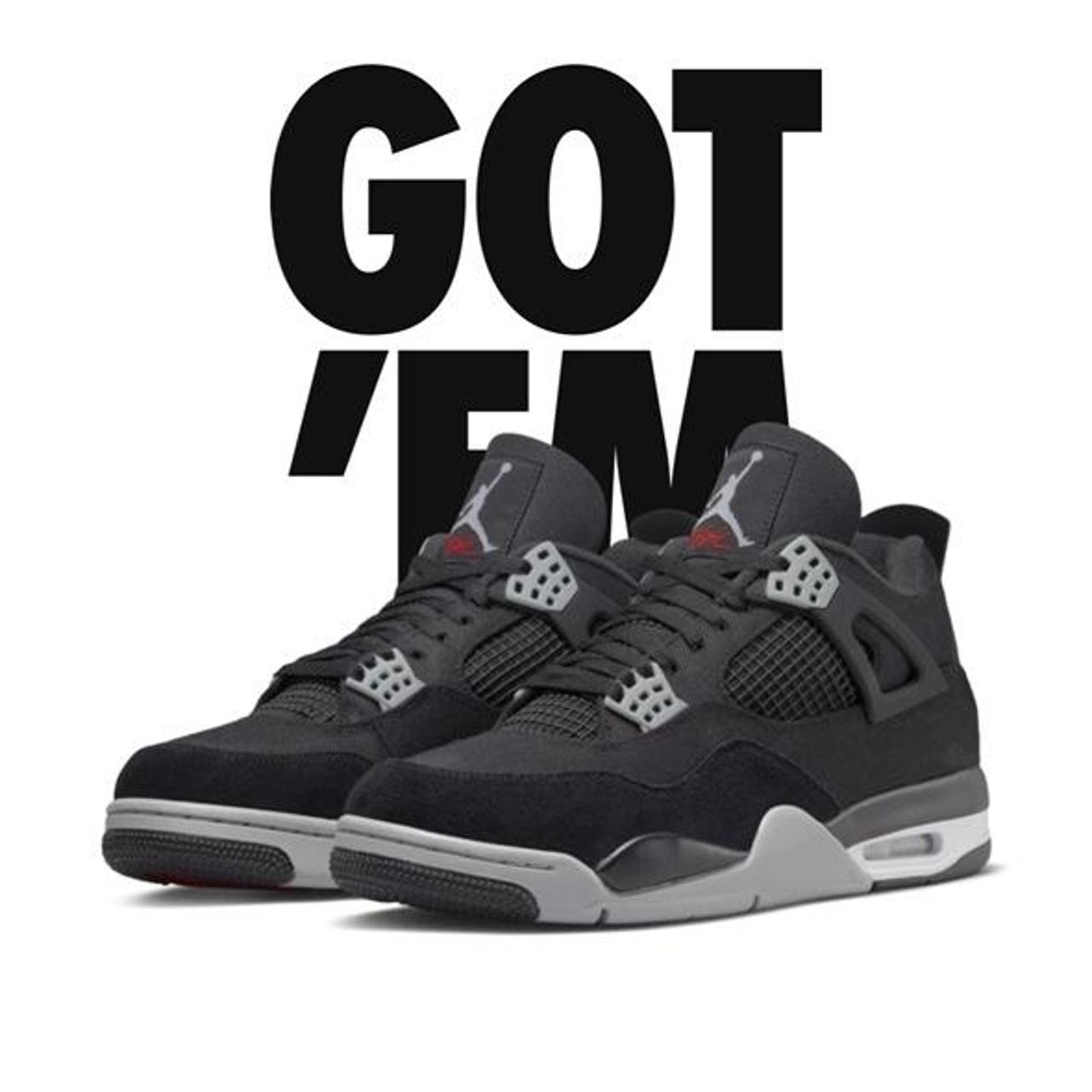 Jordan 4 Black Canvas Won from SNKRS Will ship as... Depop