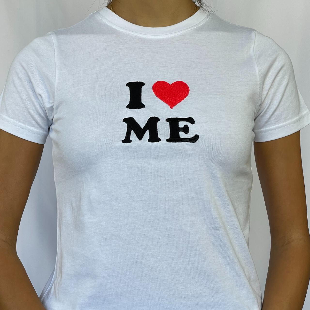 I heart me baby tee 100% cotton Im wearing s and... - Depop