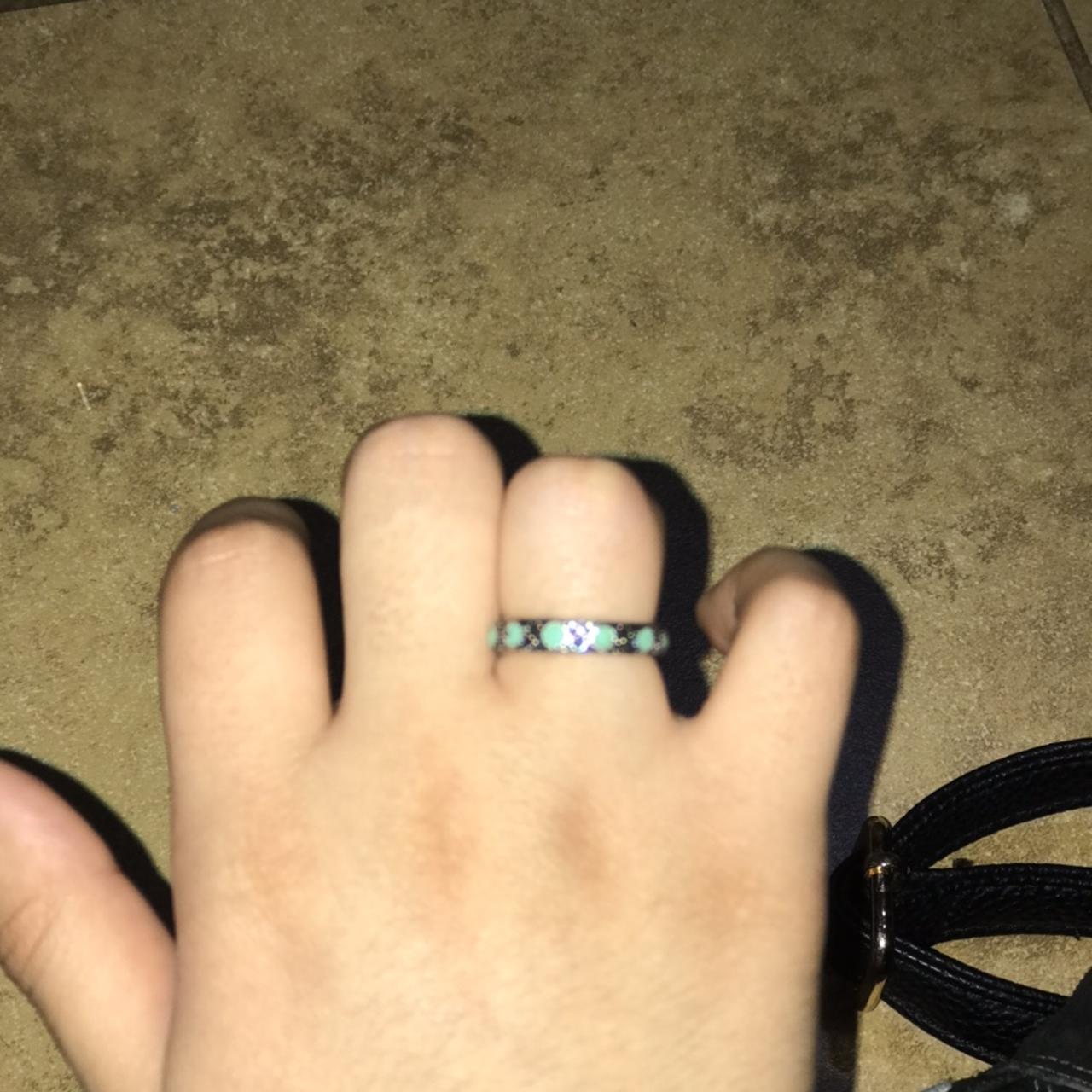 Brandy Melville turquoise stacking ring. Size 7.... Depop