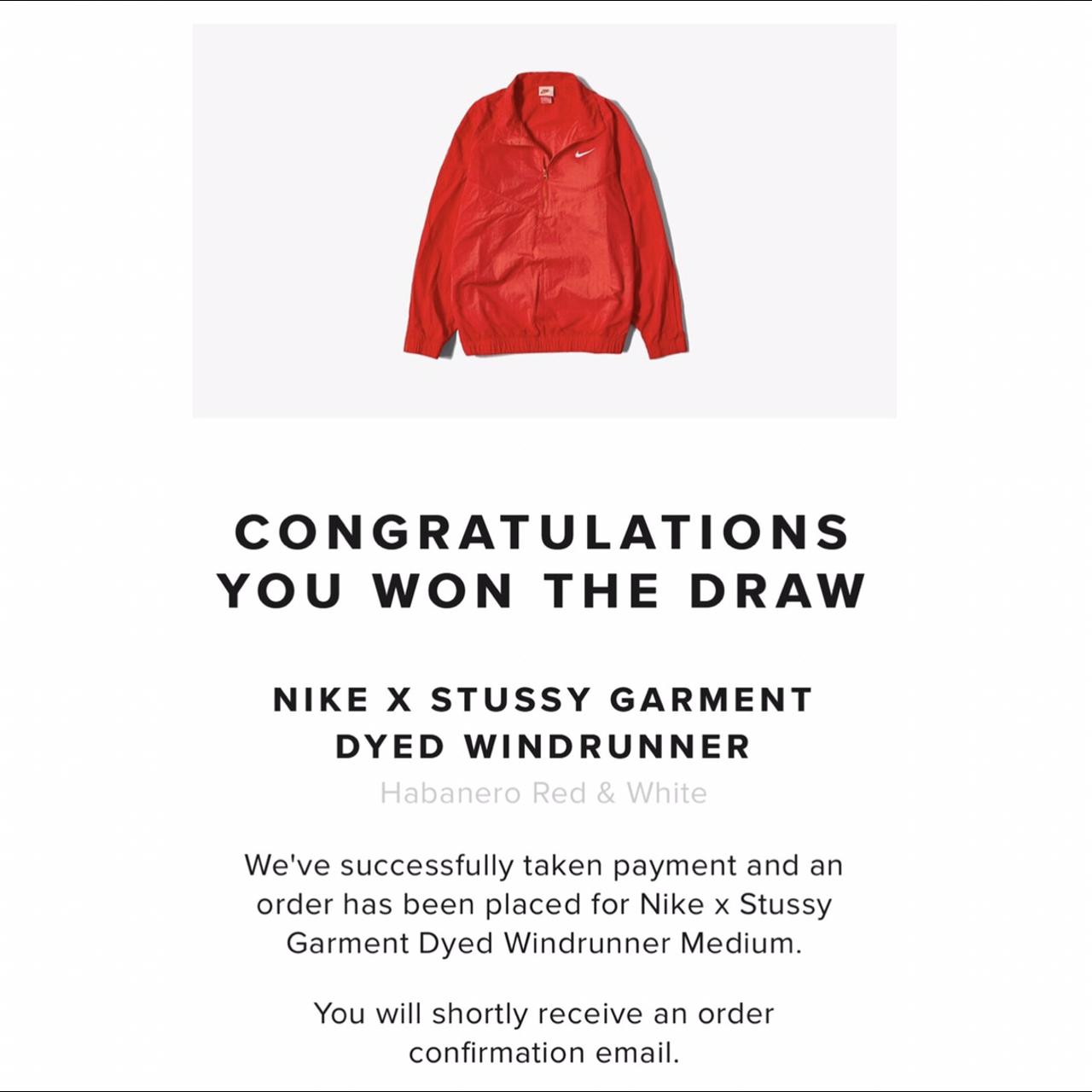 Nike x stussy 2024 garment dyed windrunner