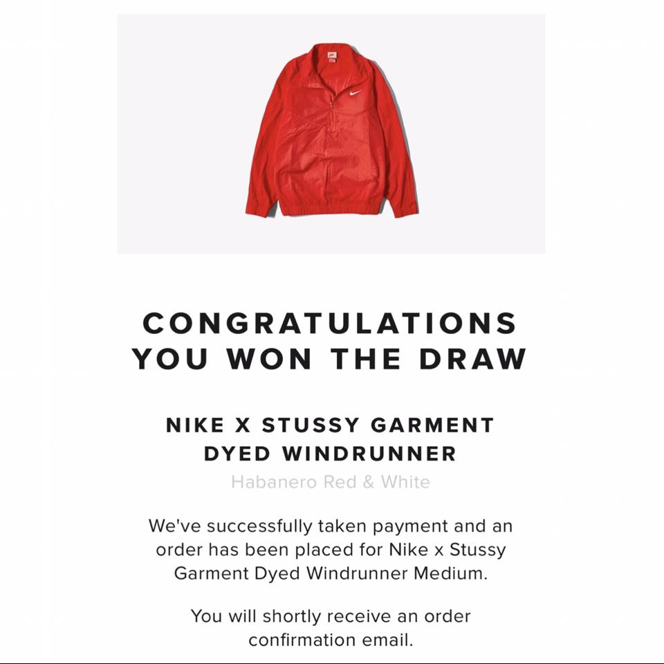 NIKE X STÜSSY RED WINDRUNNER JACKET 100% Brand new... - Depop