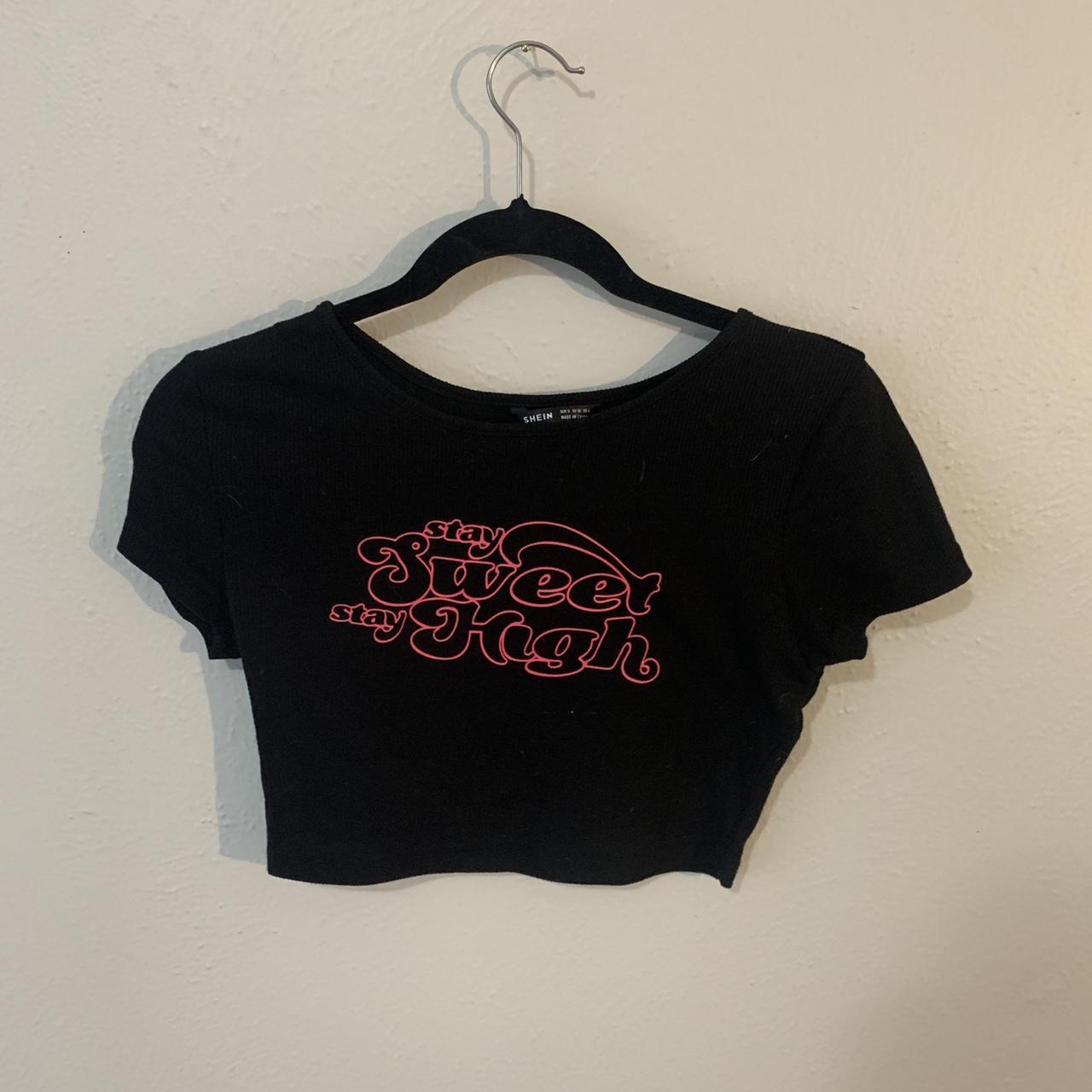 shein crop top stay sweet stay high Depop
