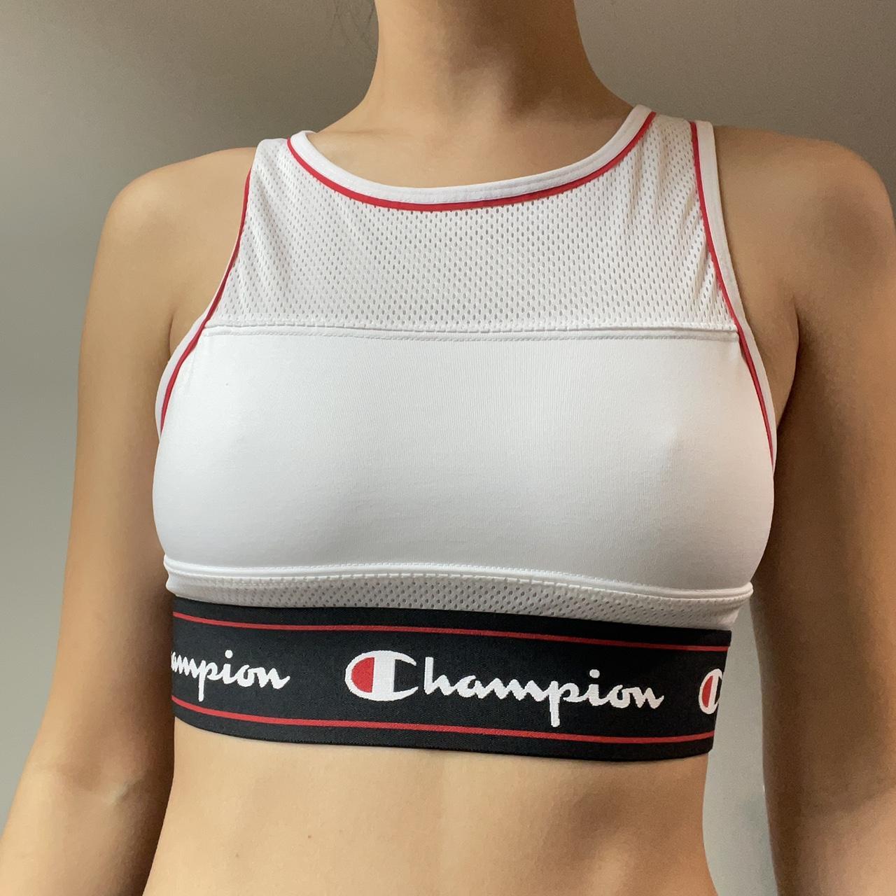 champion bralette with logo fits XS-S sports bra - Depop