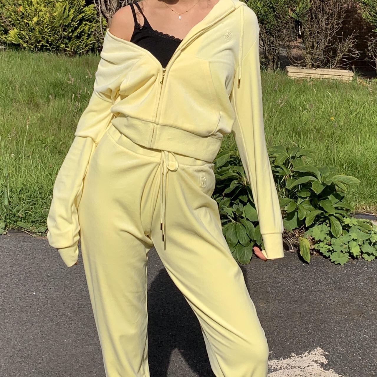 juicy couture yellow velour tracksuit