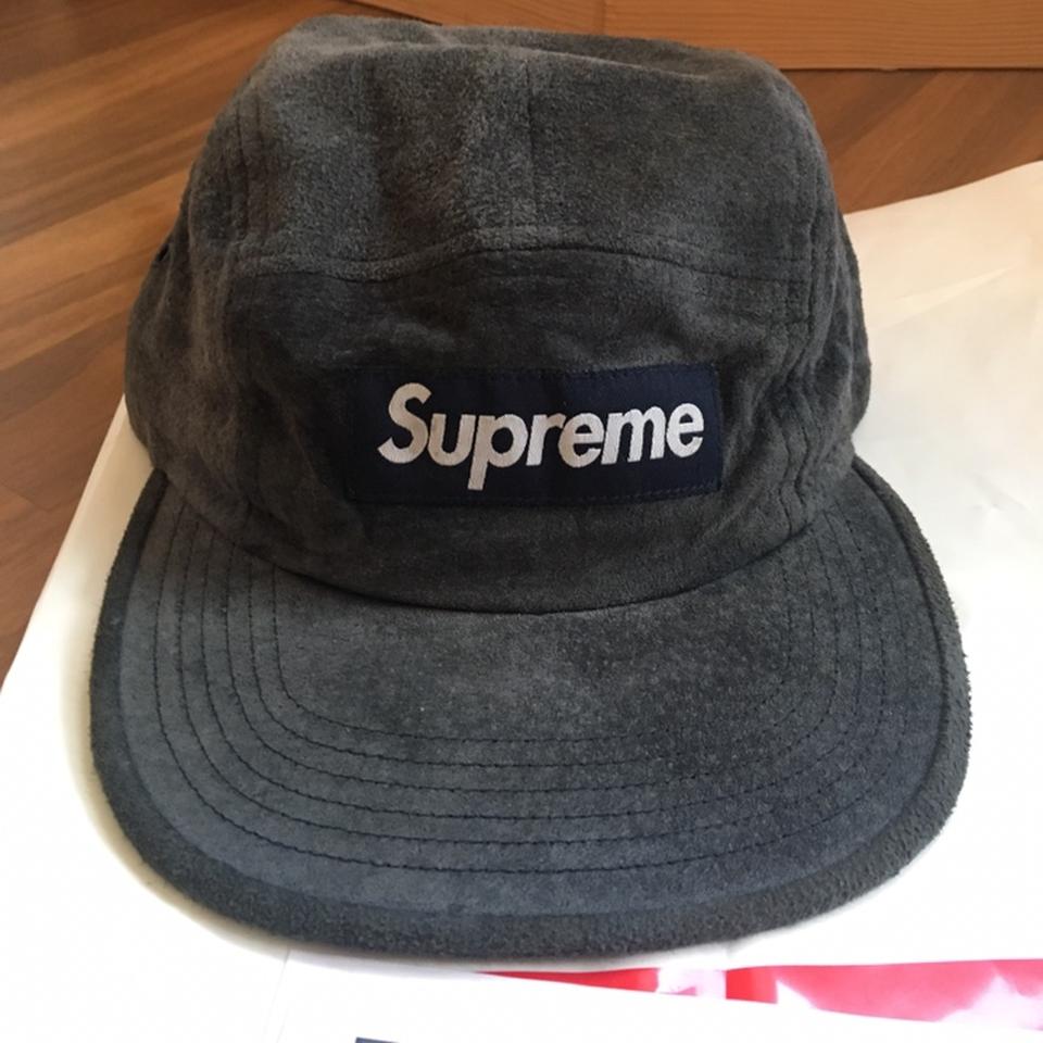 Supreme Hat Suede Camp Cap Style: Navy Worn a Few... - Depop