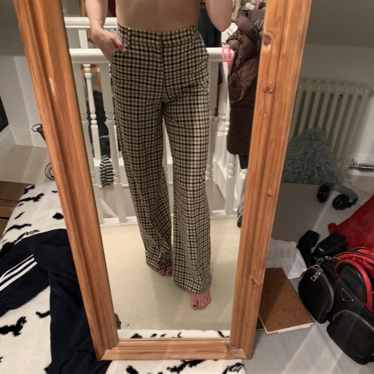 Burberry style print store trousers