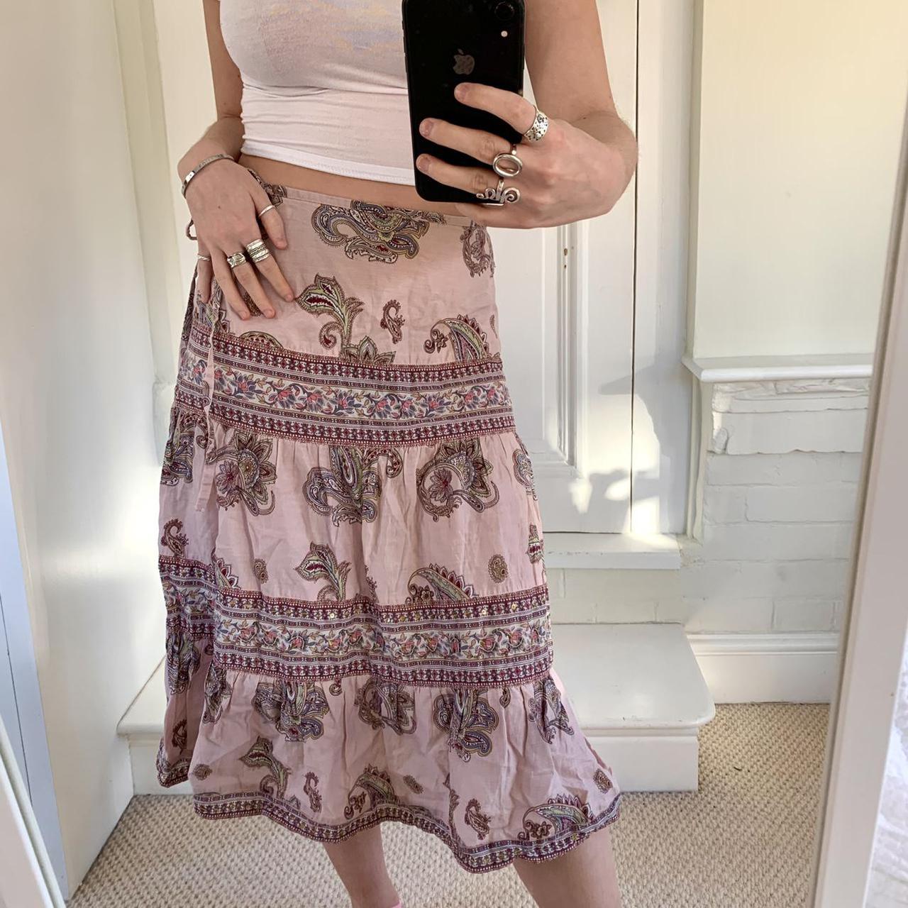 depop midi skirt