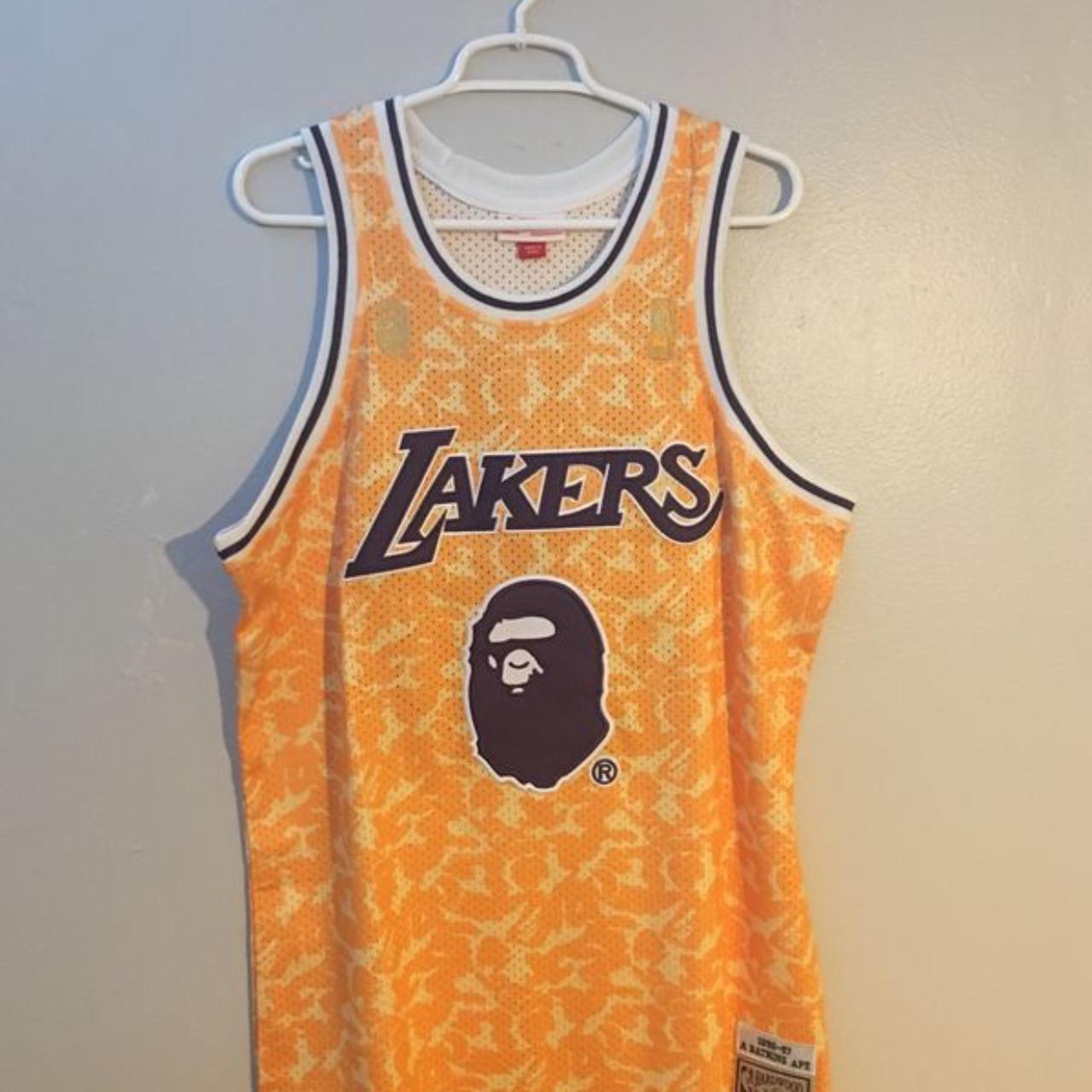 Bape, Shirts, Bape X Lakers Jersey Size Medium