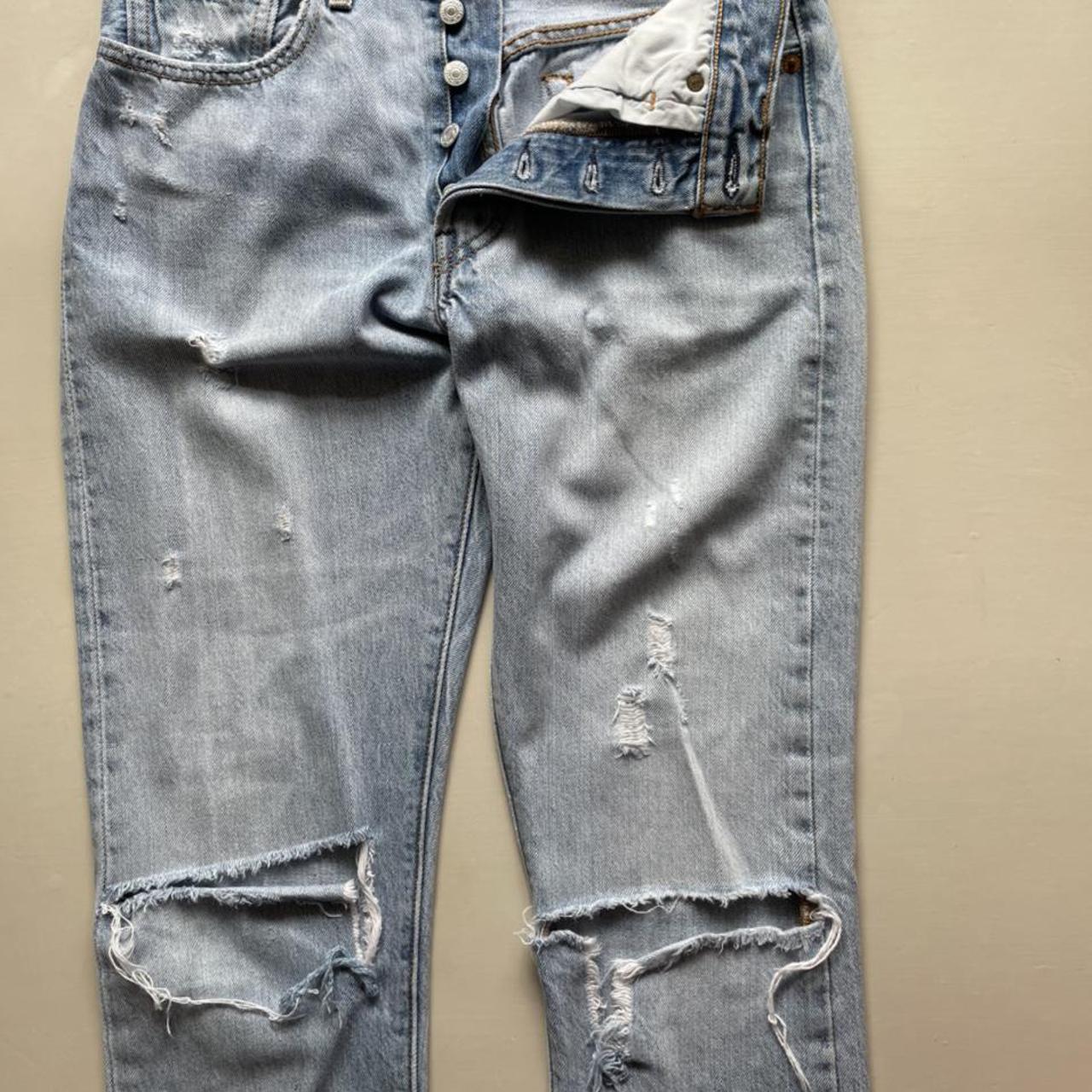 501 distressed boyfriend jeans from Levi’s - Depop