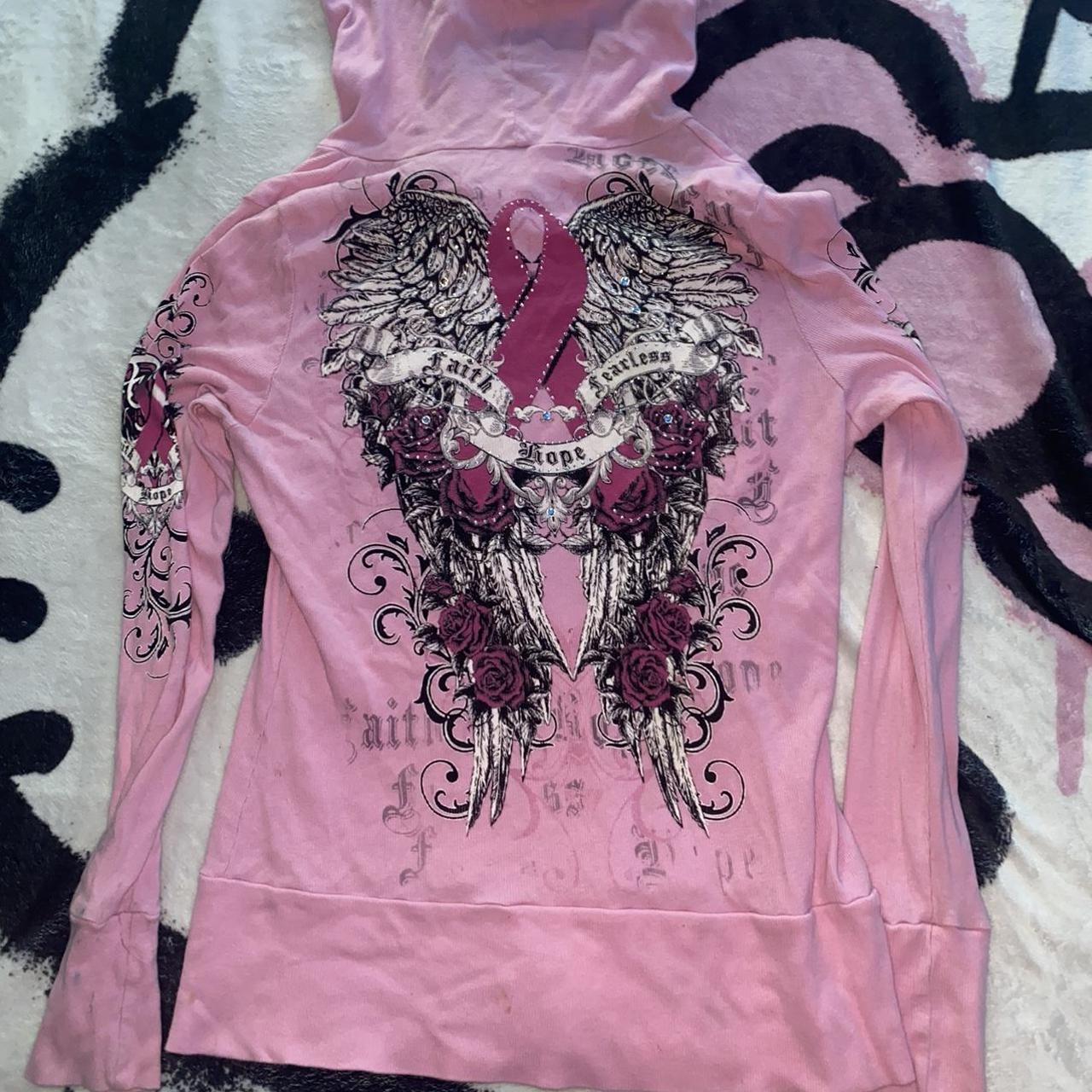 Faith hoodie🎀🕊 adorable pink breast cancer awareness... Depop