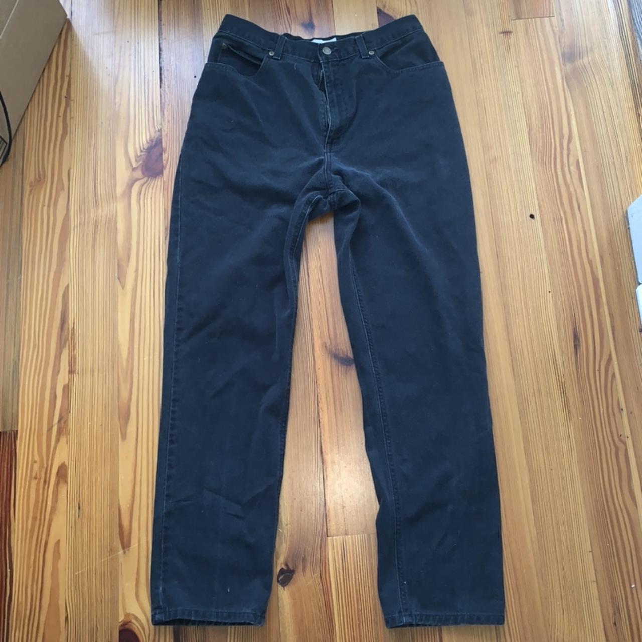 Black vintage dad jeans -Good condition -Size 12... - Depop
