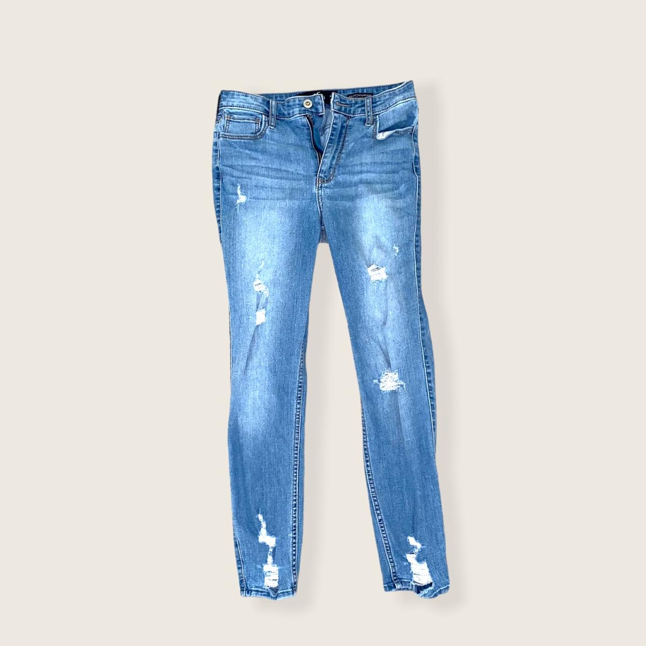 High rise crop sales super skinny jeans hollister