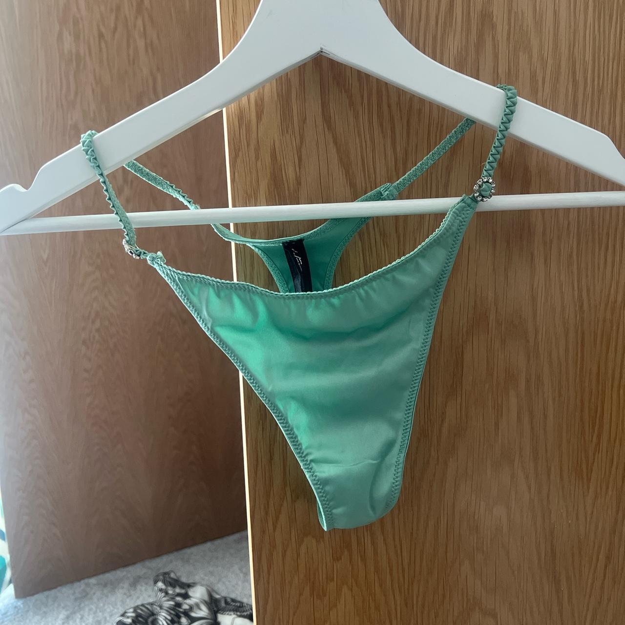 Urban outfitters mint green thong Size medium Dont... Depop