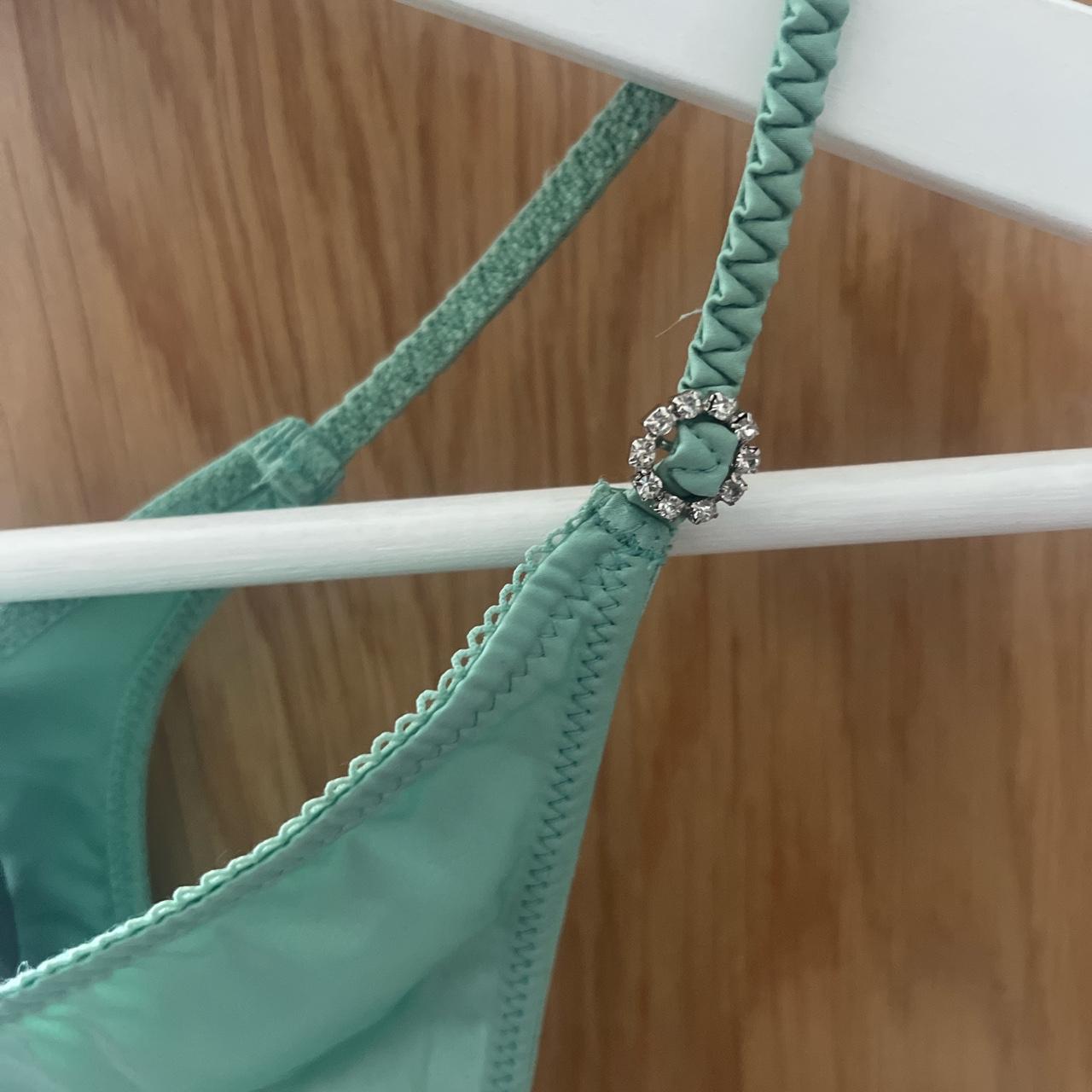 Urban outfitters mint green thong Size medium Dont... Depop