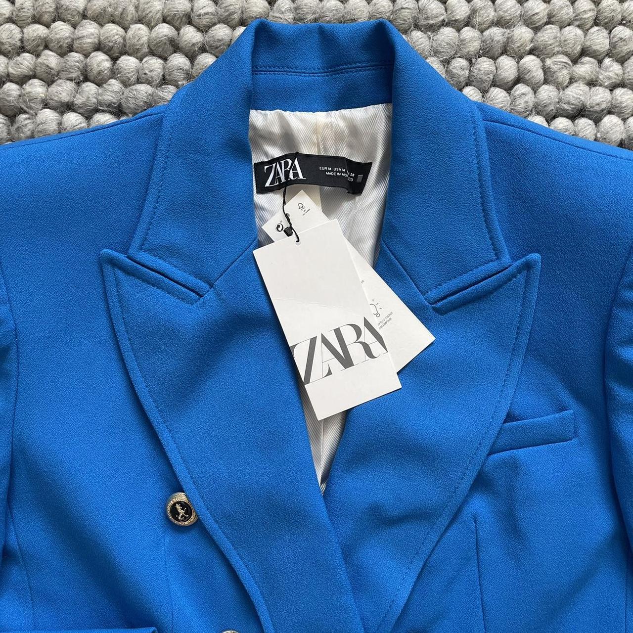 Zara blue jacket ladies Clearance