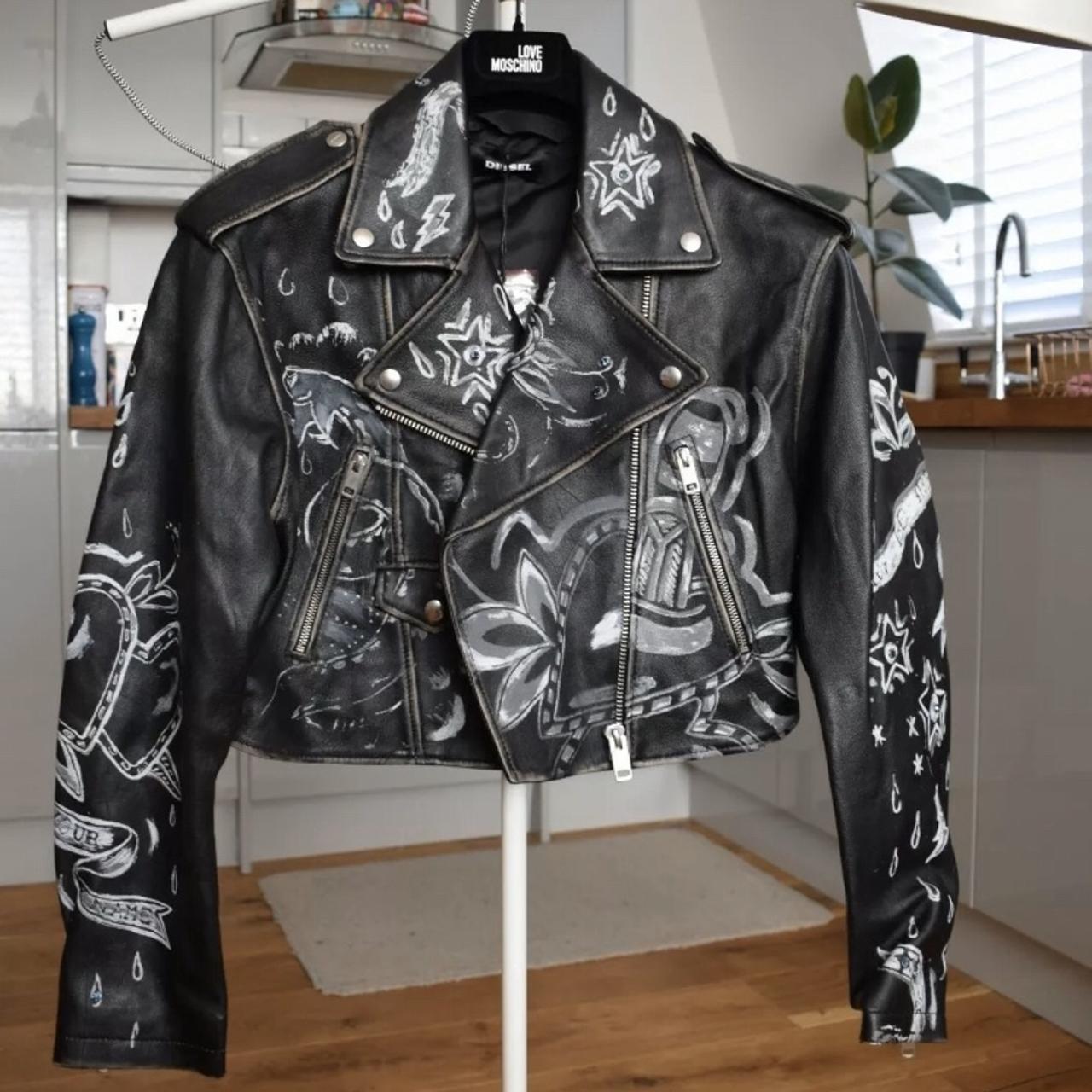 Diesel x Ellen Greene Real Leather Women Jacket Size... - Depop
