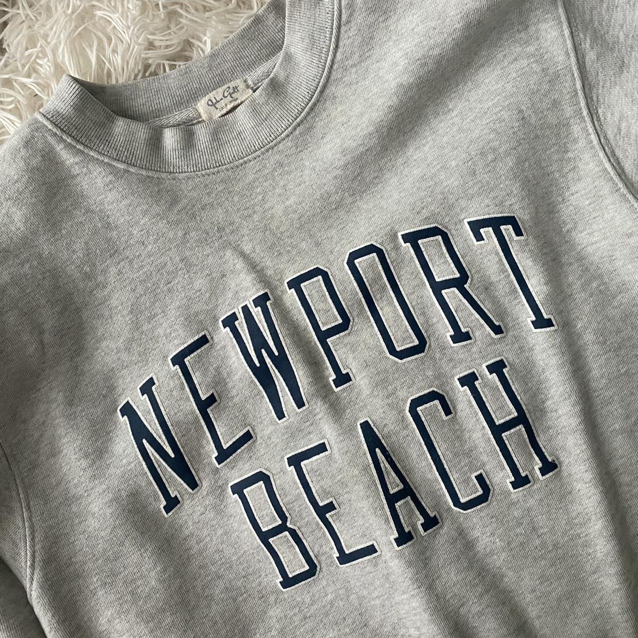 brandy melville “newport beach” crewneck! grey... Depop