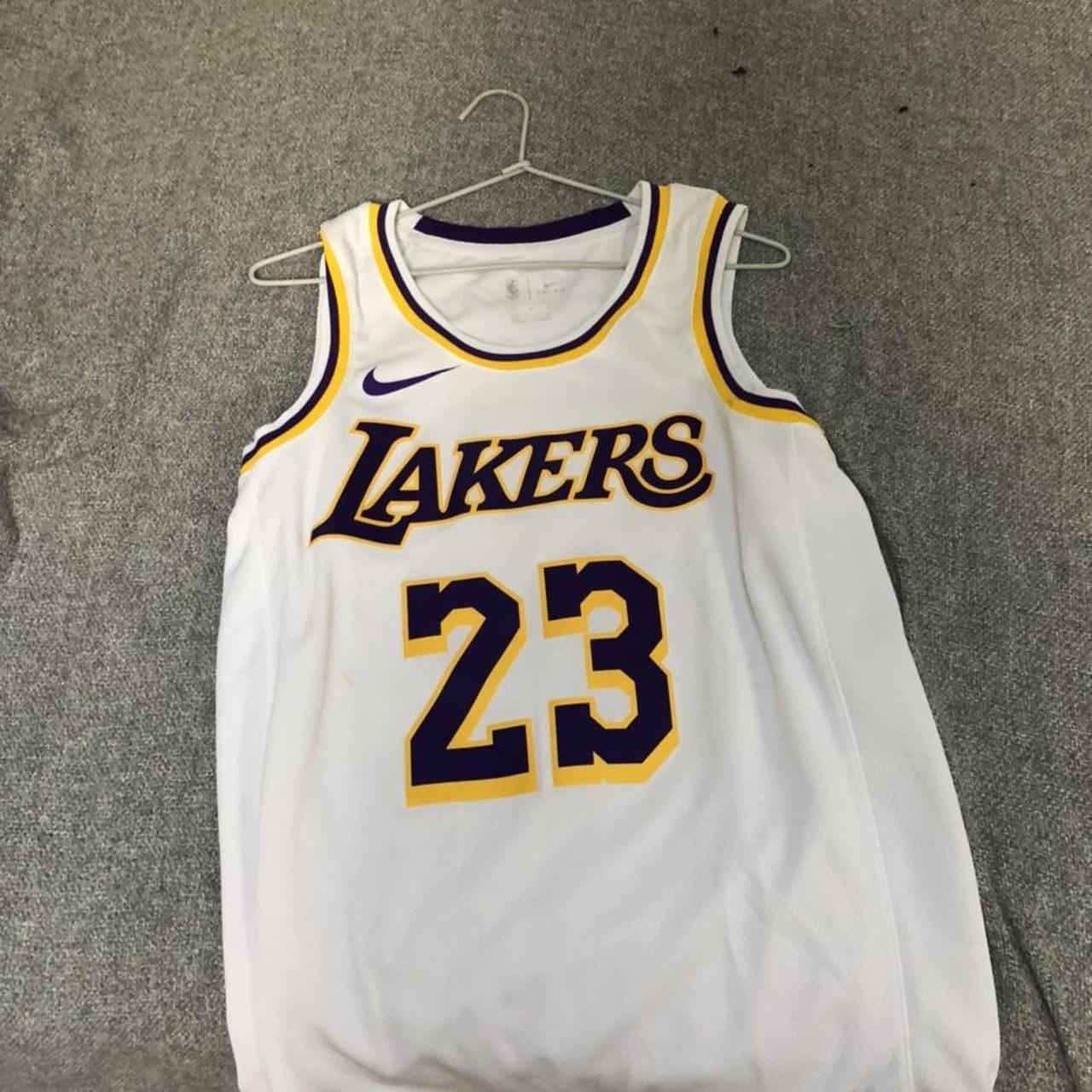 LeBron James #23 Lakers Nike T-Shirt Jersey Size: - Depop