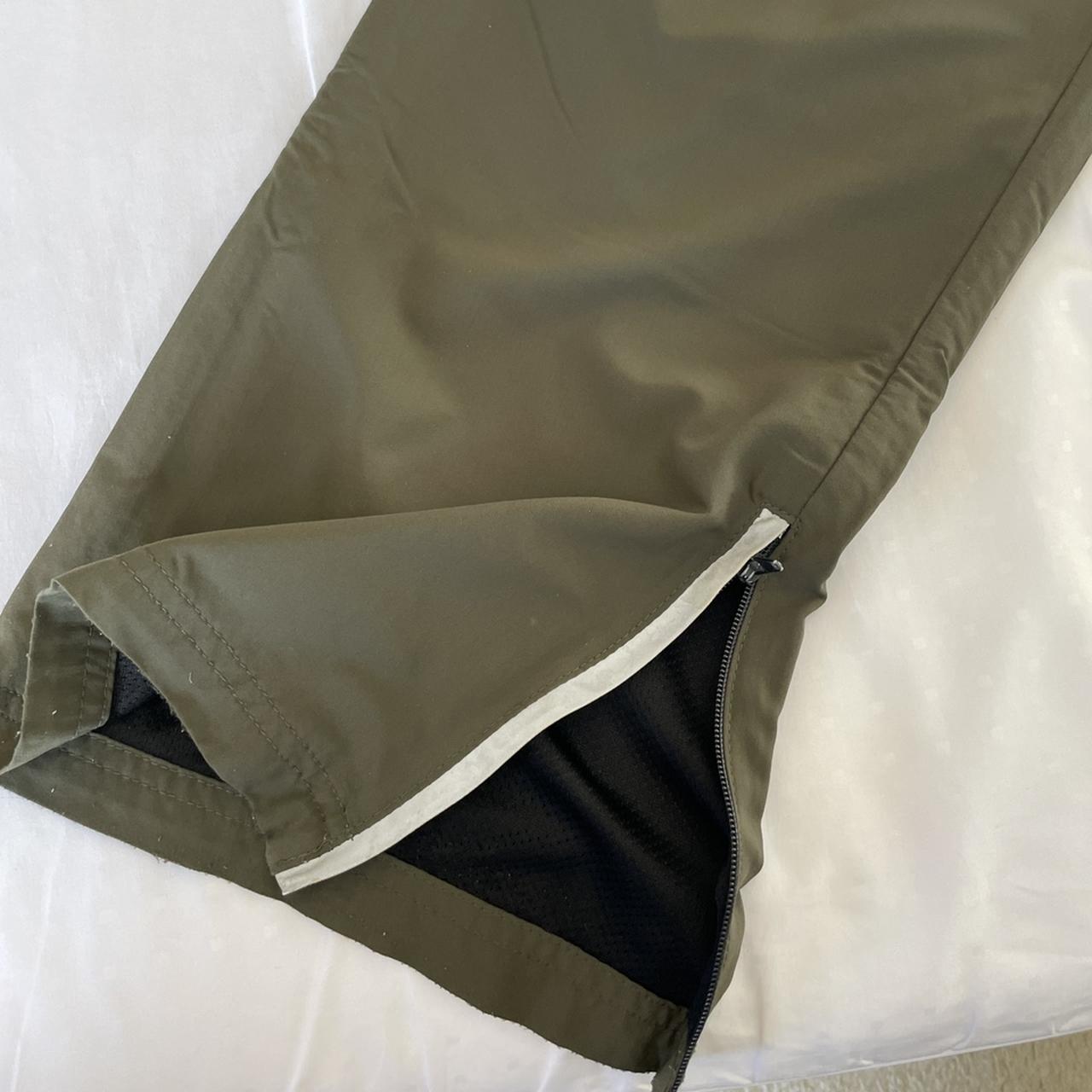 Olive Marines New balance windbreaker pants lien on... - Depop