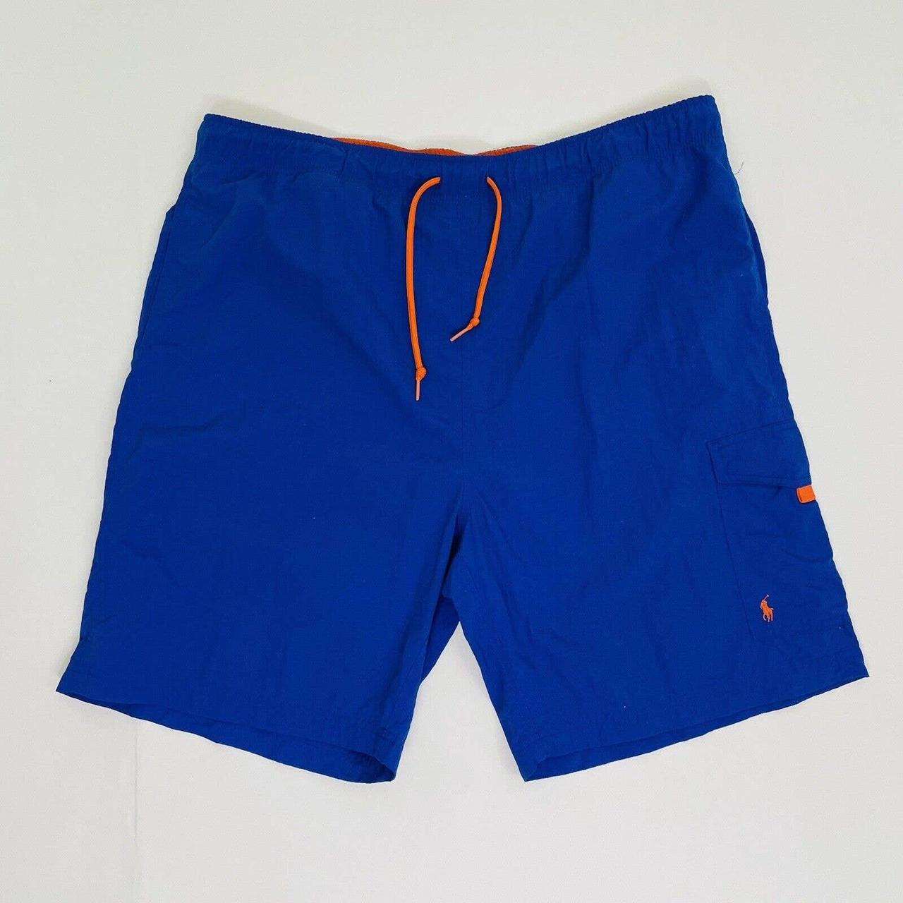 Polo Ralph Lauren Vintage Blue Orange Drawstring... - Depop