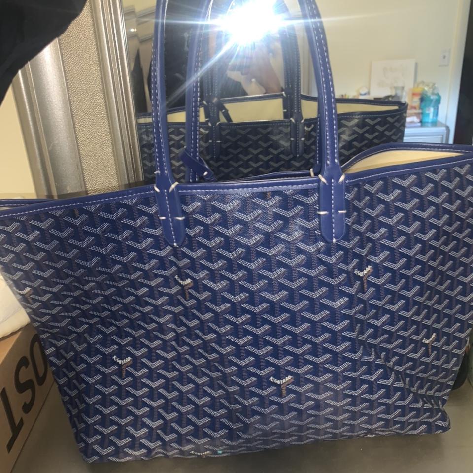 Goyard navy 2025 blue tote