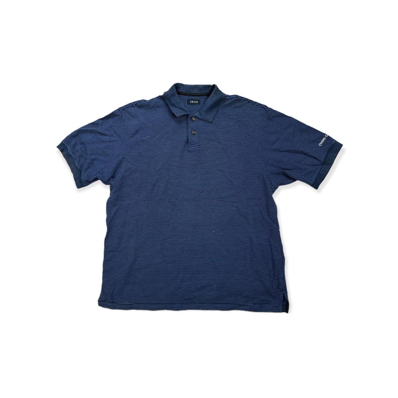 Izod Men's Navy and Blue Polo-shirts | Depop