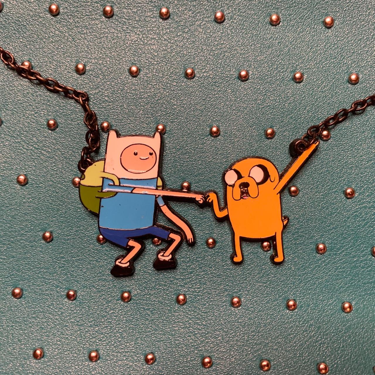 Finn and Jake fist bump necklace Like new... Depop