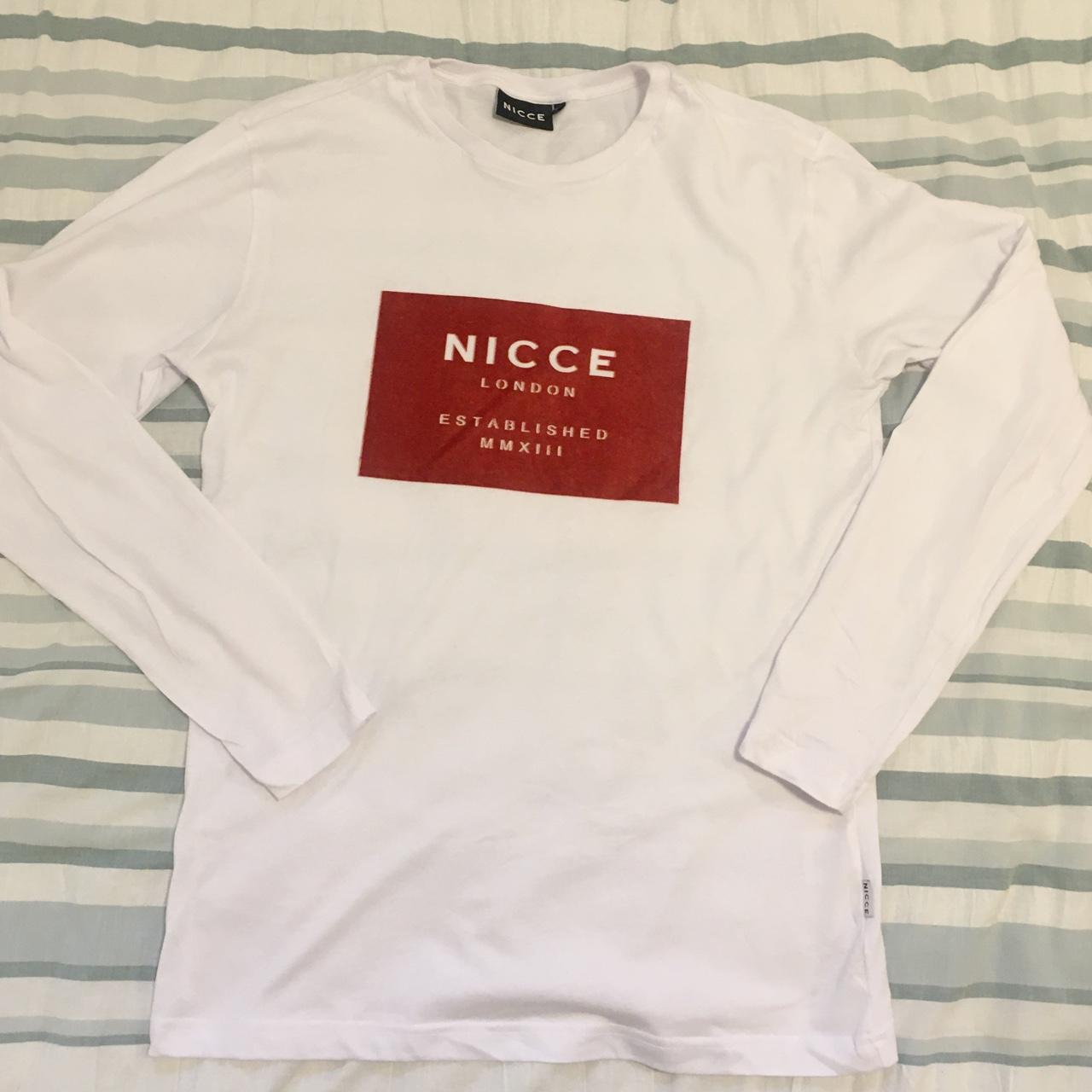 NICCE Men's White and Orange T-shirt