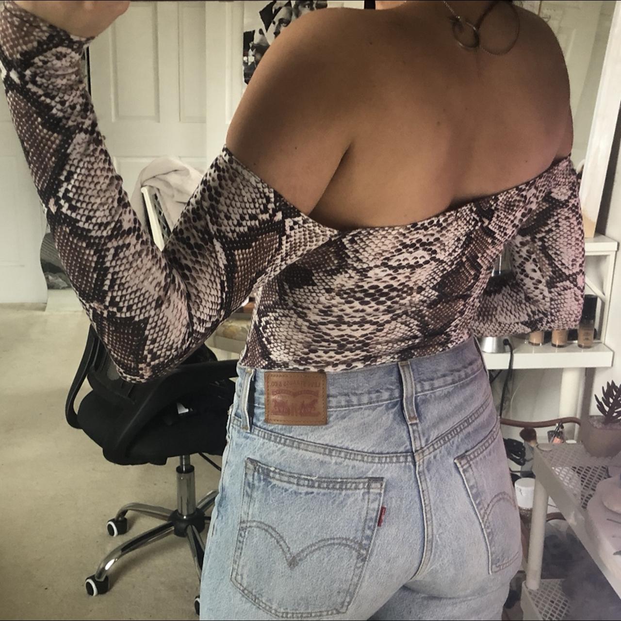 nasty gal snakeskin bodysuit