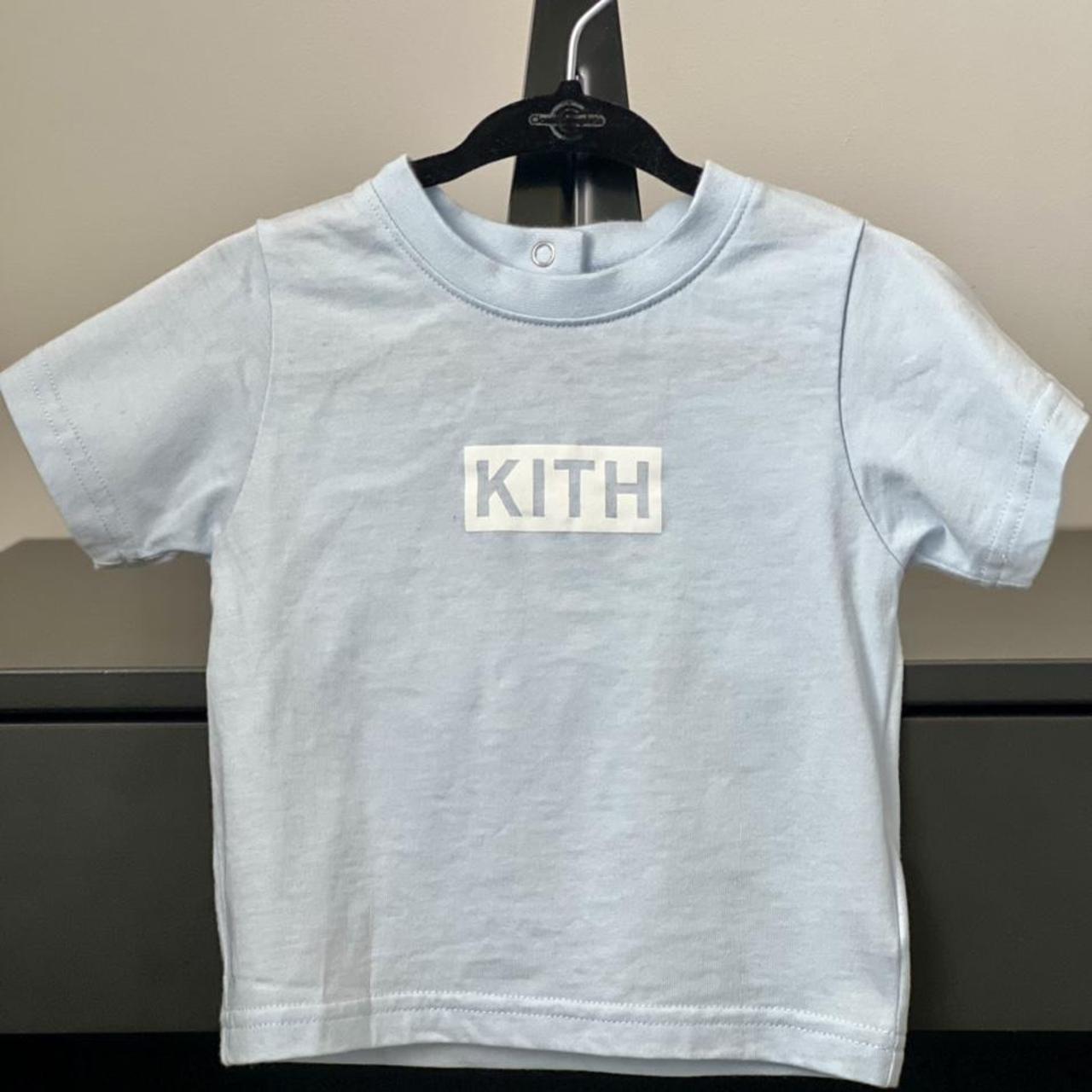 KITH KIDS BABY CLASSIC LOGO TEE - LIGHT BLUE 12-18... - Depop
