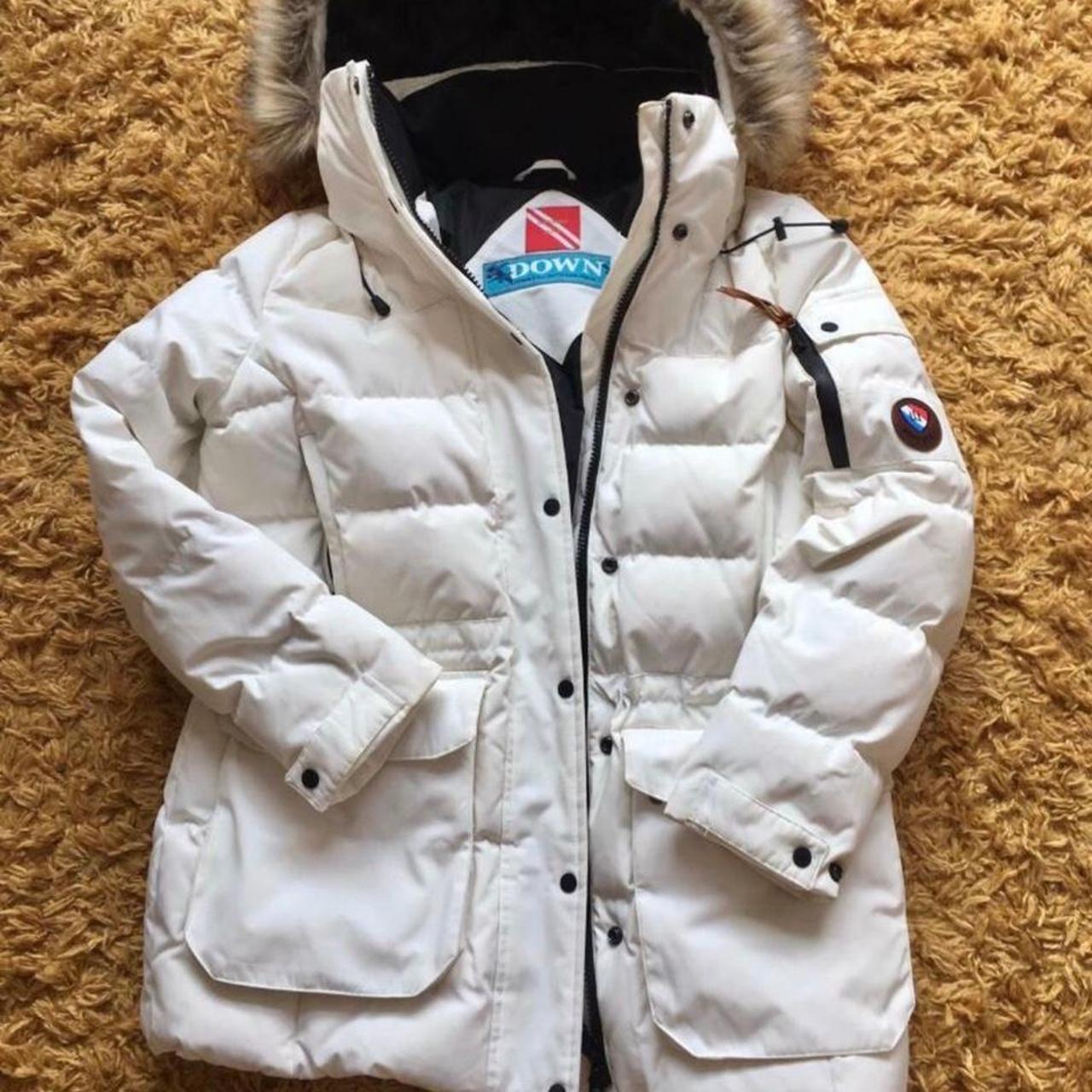 Superdry Waterproof Down Parka with Faux Fur... Depop