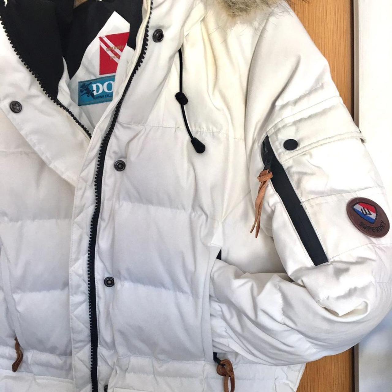 Superdry Waterproof Down Parka with Faux Fur... Depop