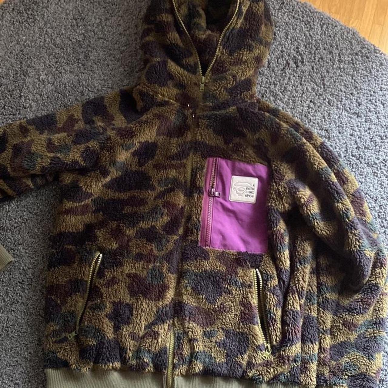 Bape clearance fur hoodie