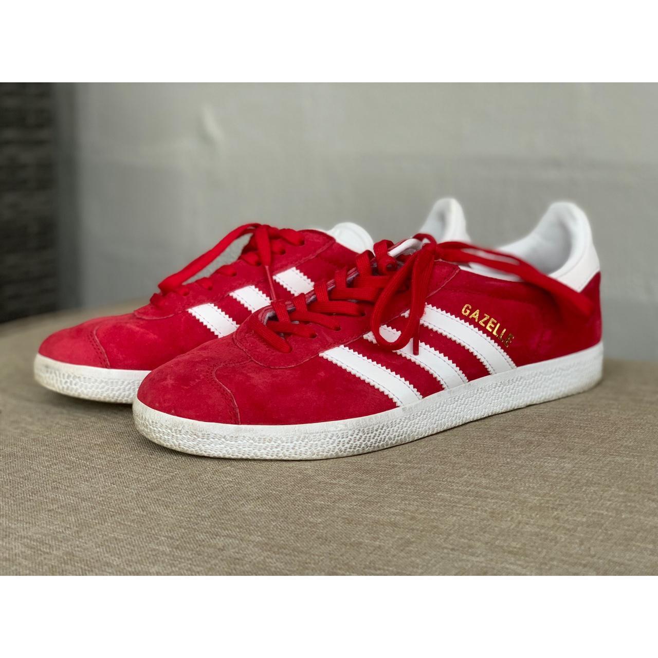 mens red gazelle trainers