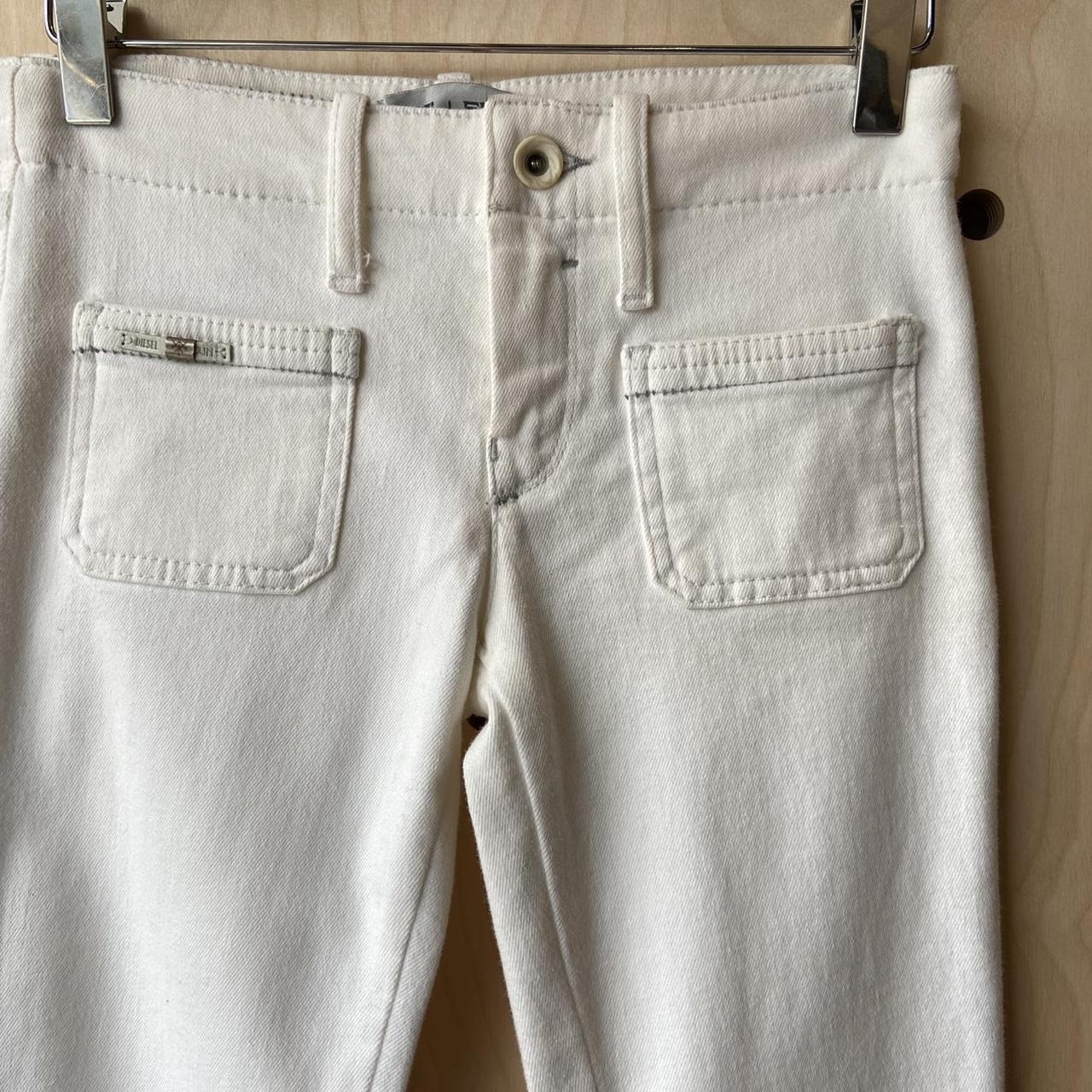 Diesel Women's White Jeans | Depop