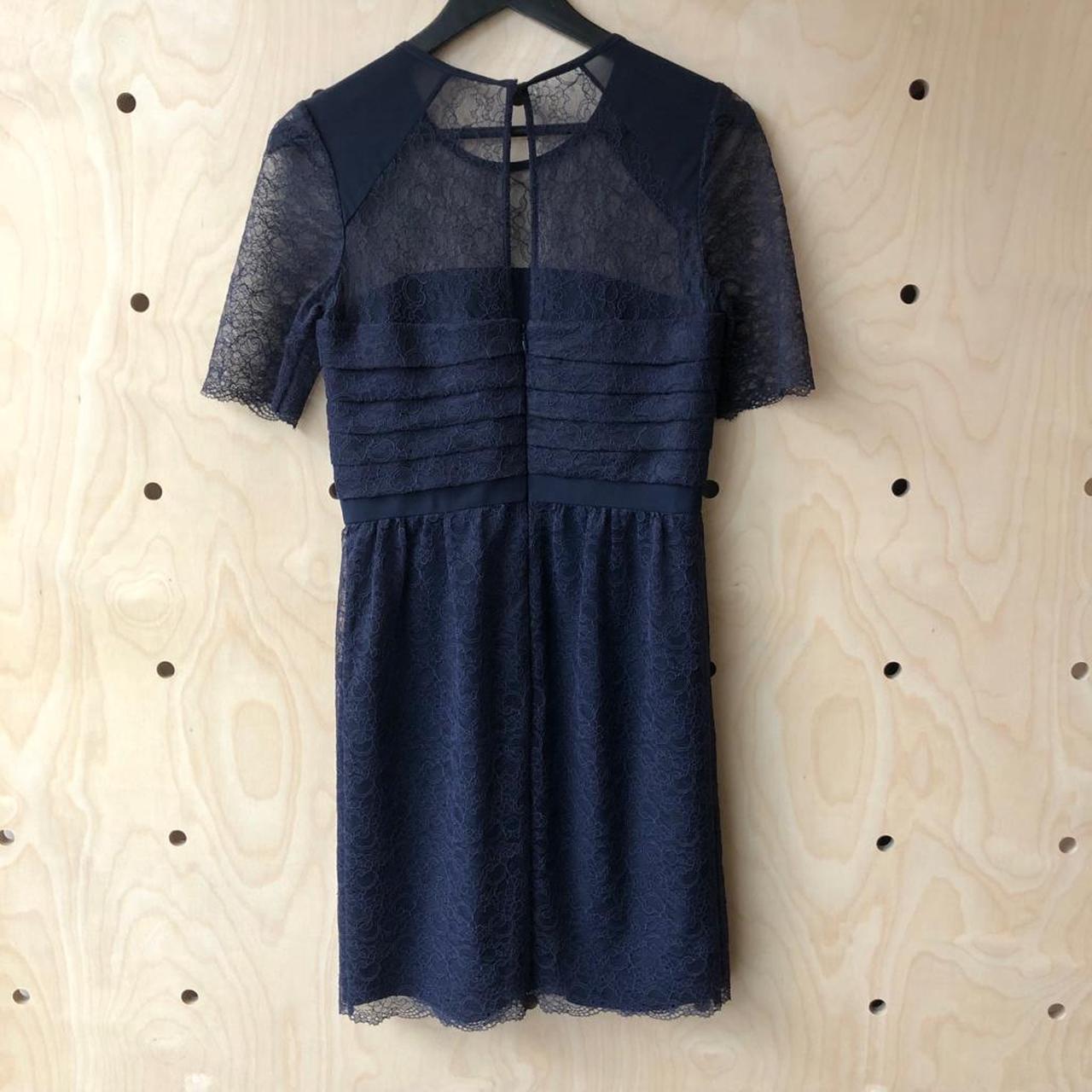 Whistles navy lace mini dress with pleated... Depop