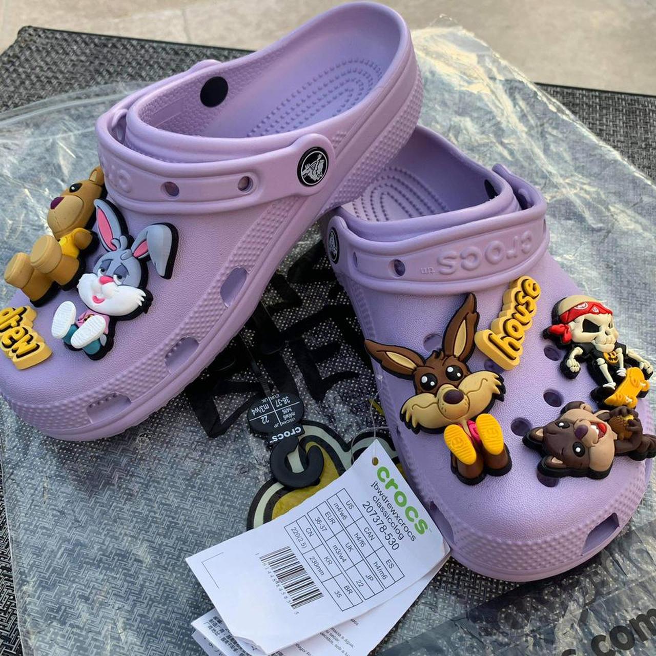 Crocs x Justin Bieber x Drew House Purple Unused... Depop