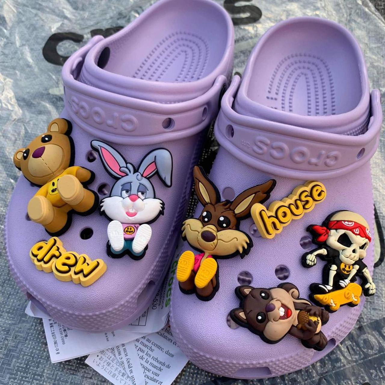 Crocs x Justin Bieber x Drew House Purple Unused... Depop