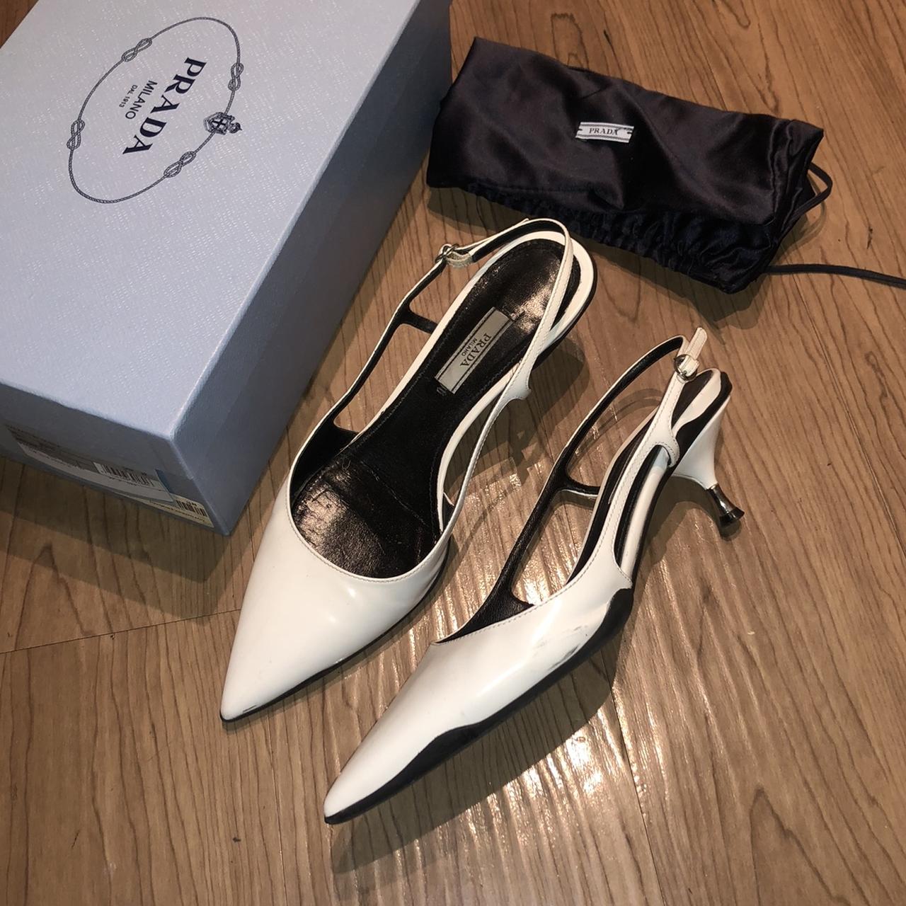 Prada Calzature Donna Spazzolato black and white | Depop Prada Calzature Donna Spazzolato black and white | Depop