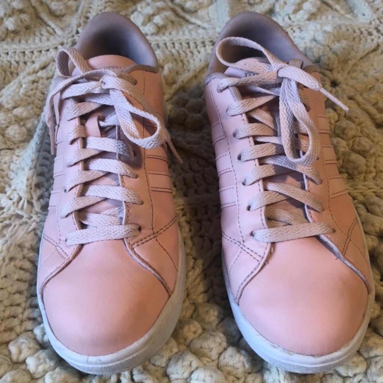 Baby Pink Adidas Good condition, normal wear... - Depop