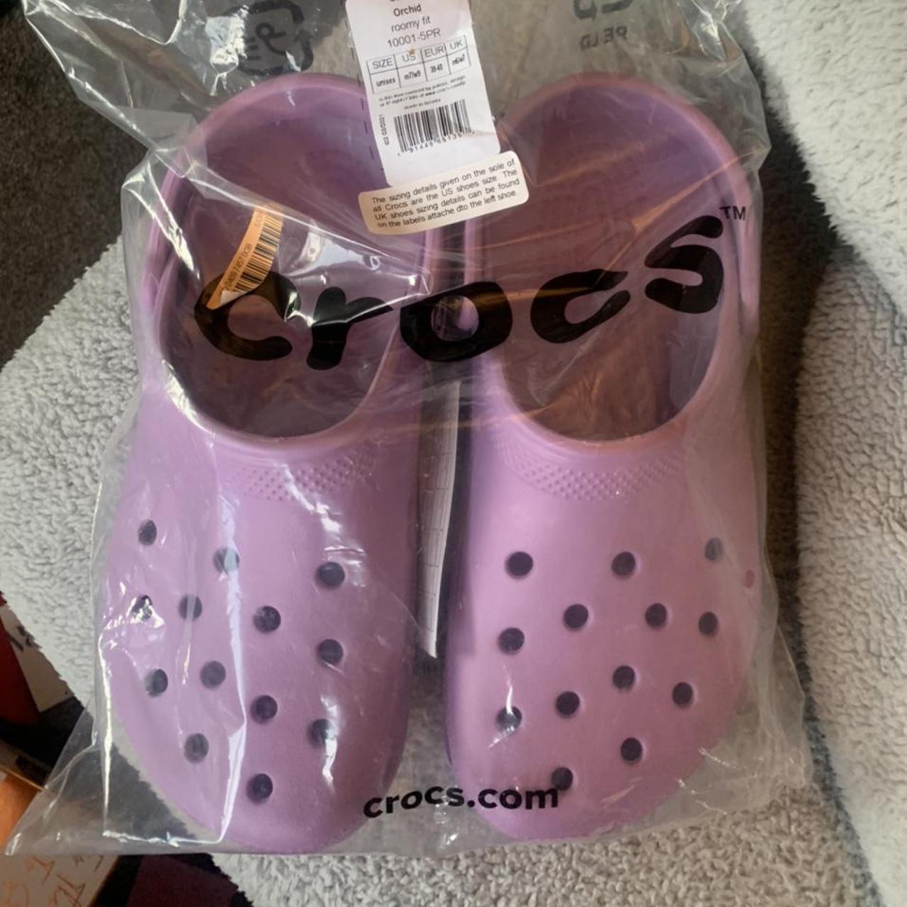 purple crocs size 7