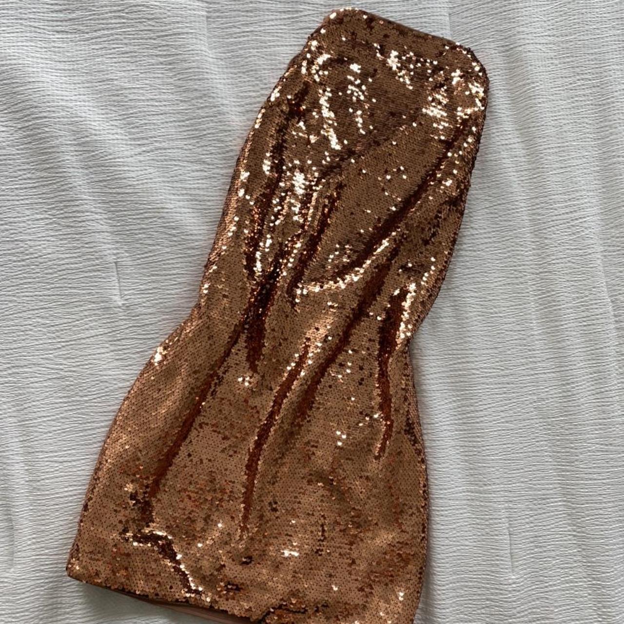 ASOS rose gold sequin dress Never worn - Depop