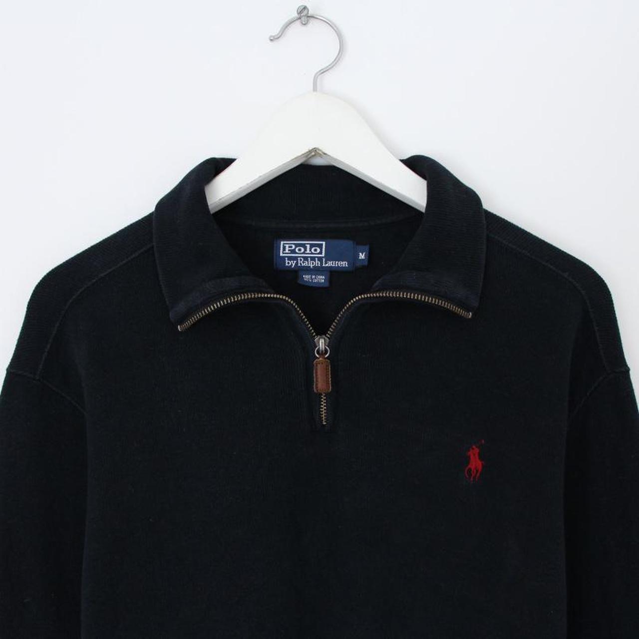 Navy blue Ralph Lauren quarter zip sweatshirt... - Depop