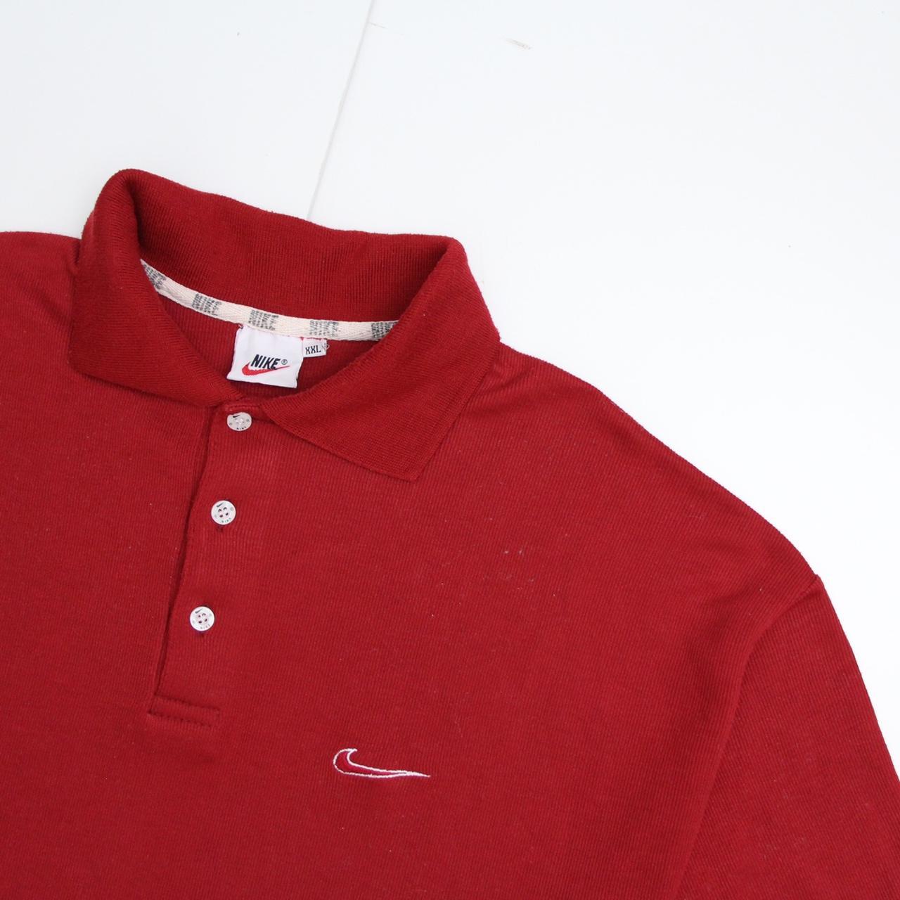 mens red nike polo